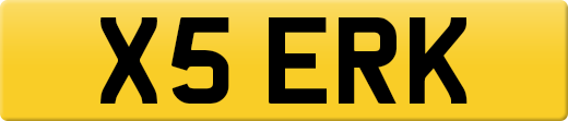 X5 ERK private number plate